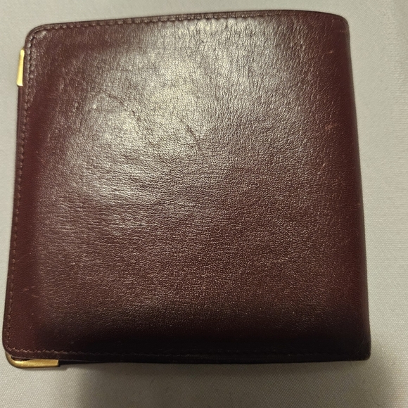 Cartier vintage burgundy bitfold leather wallet - Picture 3 of 7